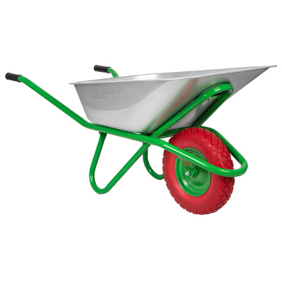 Тачка садово-строительная с PU колесом, грузоподъемность 180 кг, объем 90 л Сибртех по ценам производителя в Уфе с доставкой по всей России