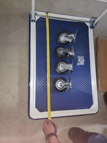 Тележка платформенная 150 кг TOR PH150 (740х480) со складной ручкой (резиновые колеса 100 мм) по ценам производителя в Уфе с доставкой по всей России