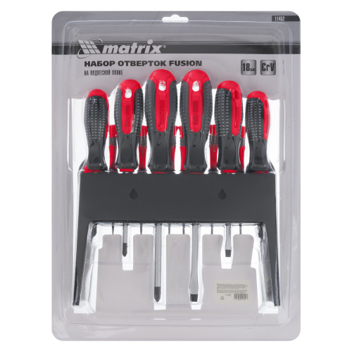 Набор отверток Fusion на подвесной полке 18 шт, CrV Matrix по ценам производителя в Уфе с доставкой по всей России