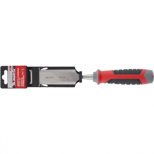 Долото-стамеска, 32 мм, 60 CrV, трехкомпонентная обрезиненная рукоятка Matrix по ценам производителя в Уфе с доставкой по всей России