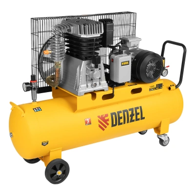 Компрессор воздушный, ременный привод BCI4000-T/100, 4.0 кВт, 100 литров, 690 л/мин Denzel по ценам производителя в Уфе с доставкой по всей России