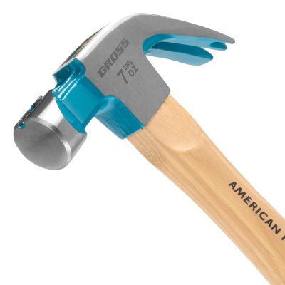 Молоток-гвоздодер, 200 г, угол 45, магнит, обрезиненная рукоятка American hickory GROSS по ценам производителя в Уфе с доставкой по всей России