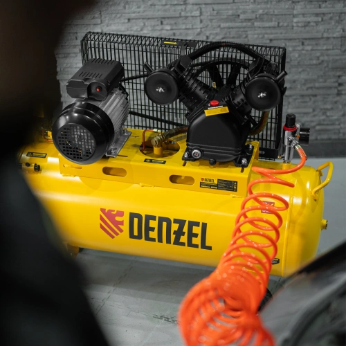 Компрессор воздушный BCV2300/100, ременный привод, 2.3 кВт, 100 литров, 440 л/мин Denzel по ценам производителя в Уфе с доставкой по всей России