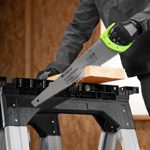 Ножовка по дереву "Зубец", 500 мм, шаг зуба 7 мм, каленый зуб 2D, двухкомпонентная рукоятка Сибртех по ценам производителя в Уфе с доставкой по всей России