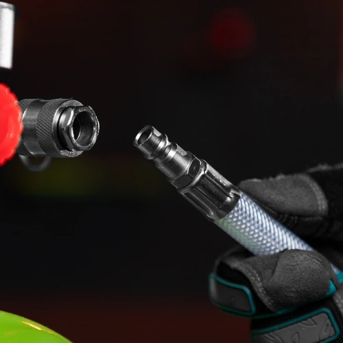 Шланг пневматический ПВХ, 10 x 16 мм, 18 бар, армированный, прозрачный, быстросъемное соединение, 15 м Stels по ценам производителя в Уфе с доставкой по всей России