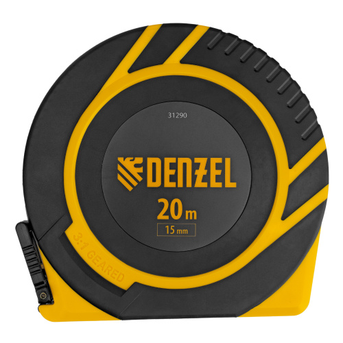 Рулетка геодезическая 20 м х 15 мм, закрытый корпус, фиберглассовая лента Denzel по ценам производителя в Уфе с доставкой по всей России