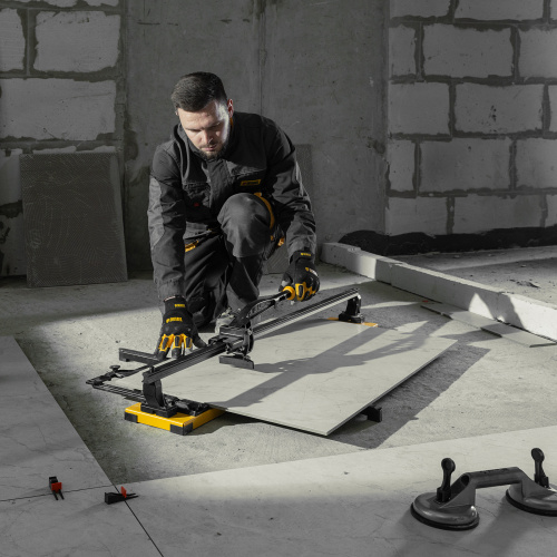 Плиткорез рельсовый 1000х16мм, каретка на подш., стальная станина, усил. рукоятка-пенал Denzel по ценам производителя в Уфе с доставкой по всей России