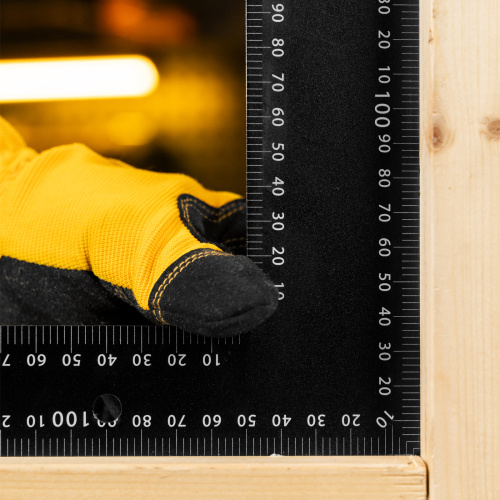 Угольник, 400 х 600 мм, алюминиевый, лазерная гравировка Denzel по ценам производителя в Уфе с доставкой по всей России