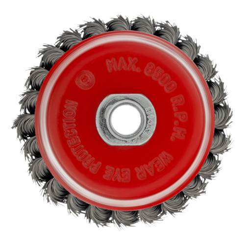 Щетка для УШМ, 100 мм, М14, "чашка", крученая проволока 0.5 мм Matrix по ценам производителя в Уфе с доставкой по всей России