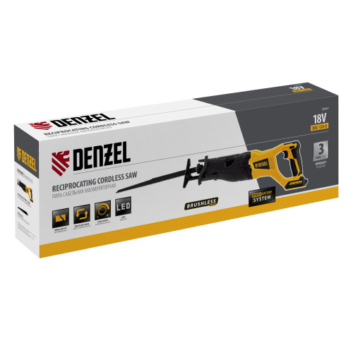 Пила сабельная аккумуляторная бесщет BRC-120-0,  18В Li-Ion Denzel по ценам производителя в Уфе с доставкой по всей России