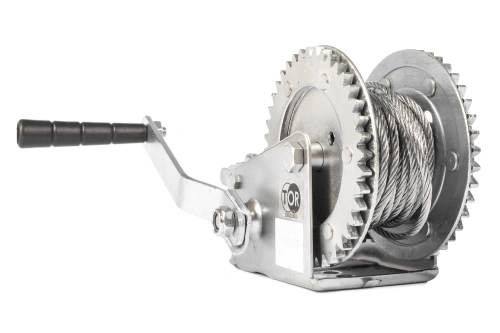 Лебедка ручная барабанная  с тросом 1000кг  20м оцинкованная TOR LHW по ценам производителя в Уфе с доставкой по всей России