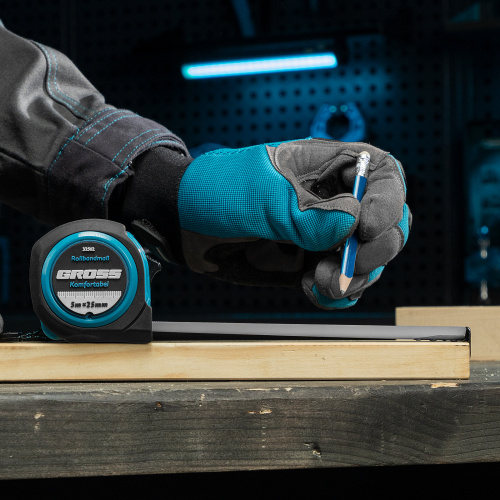 Рулетка Komfortabel 5 м х 25 мм,обрезиненный корпус Gross по ценам производителя в Уфе с доставкой по всей России