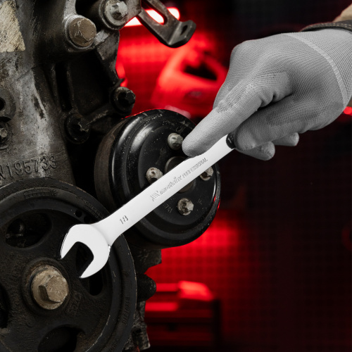 Ключ комбинированный трещоточный, 18 мм, CrV, зеркальный хром Matrix Professional по ценам производителя в Уфе с доставкой по всей России