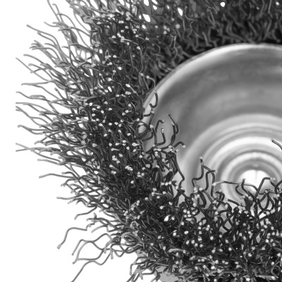 Щетка для дрели, 50 мм, "чашка" со шпилькой, витая проволока 0.3 мм Сибртех по ценам производителя в Уфе с доставкой по всей России