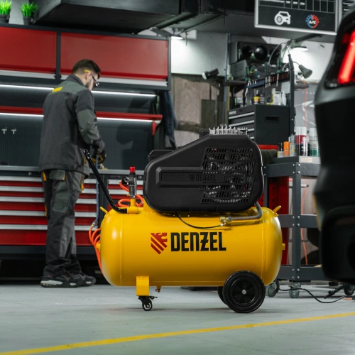 Компрессор воздушный рем. привод BCI 2200/100, 2,2 кВт, 100 литров, 420 л/мин Denzel по ценам производителя в Уфе с доставкой по всей России