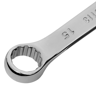 Ключ комбинированный, 15 мм, CrV, полированный хром Matrix по ценам производителя в Уфе с доставкой по всей России