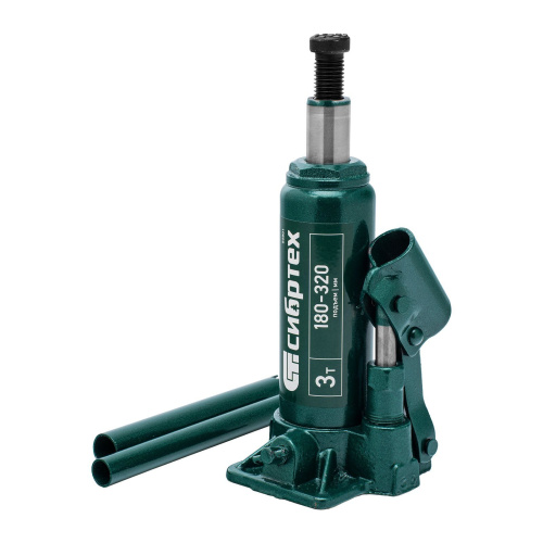 Домкрат гидравлический бутылочный, 3 т, 180-320 мм Сибртех по ценам производителя в Уфе с доставкой по всей России