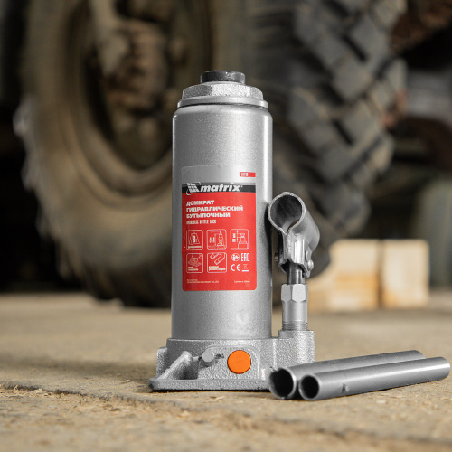 Домкрат гидравлический бутылочный, 8 т, h подъема 230-457 мм Matrix по ценам производителя в Уфе с доставкой по всей России