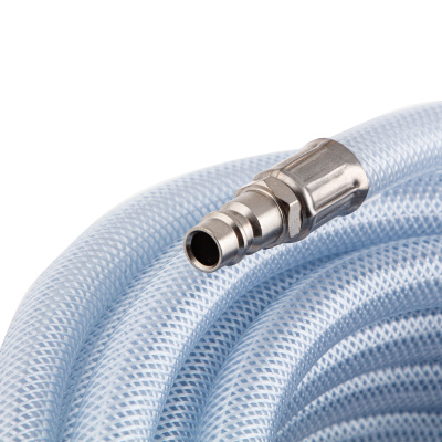 Шланг пневматический ПВХ, 10 x 16 мм, 18 бар, армированный, прозрачный, быстросъемное соединение, 15 м Stels по ценам производителя в Уфе с доставкой по всей России