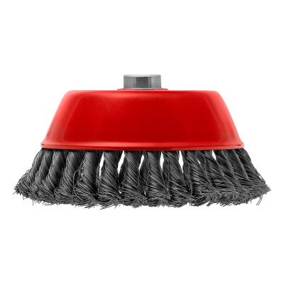 Щетка для УШМ, 150 мм, М14, "чашка", крученая проволока 0.35 мм Matrix по ценам производителя в Уфе с доставкой по всей России