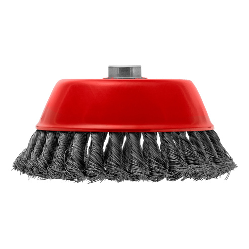 Щетка для УШМ, 150 мм, М14, "чашка", крученая проволока 0.35 мм Matrix по ценам производителя в Уфе с доставкой по всей России