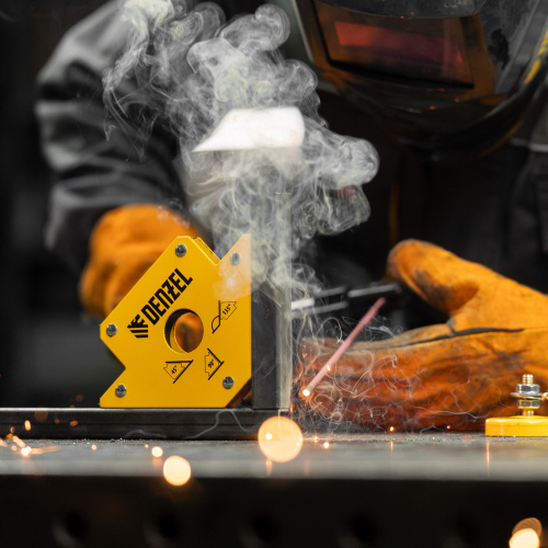 Фиксатор магнитный для сварочных работ, усилие 50 Lb Denzel по ценам производителя в Уфе с доставкой по всей России