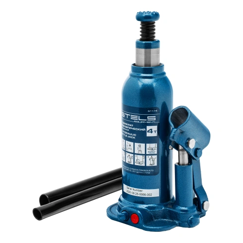 Домкрат гидравлический бутылочный, 4 т, h подъема 188-363 мм, в пластиковом кейсе Stels по ценам производителя в Уфе с доставкой по всей России