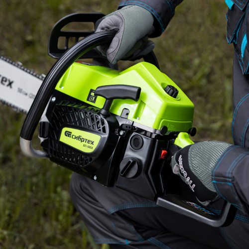 Пила цепная бензиновая БП-5850, 58 см3, шина 50 см, шаг 0.325, паз 1,5 мм, 76 звеньев Сибртех по ценам производителя в Уфе с доставкой по всей России