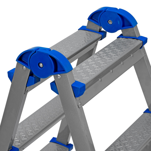 Стремянка двухсторонняя 5 ступеней, сталь профиль, стальные ступени, Сибртех по ценам производителя в Уфе с доставкой по всей России