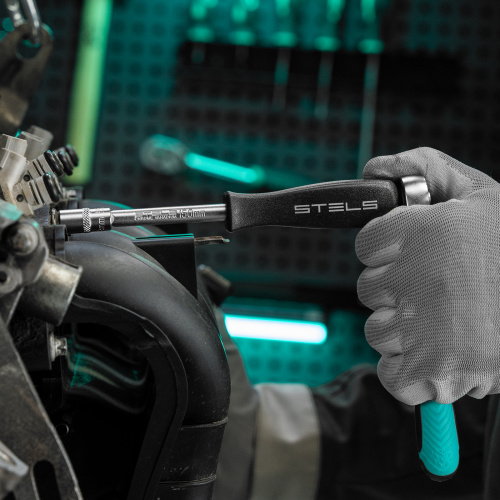 Набор торцевых головок с трещоткой, 1/4", 18 предметов Stels по ценам производителя в Уфе с доставкой по всей России