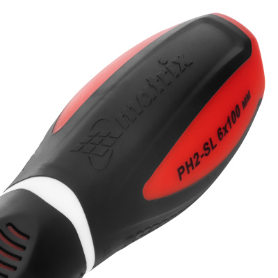 Отвертка комбинированная, SL6/PH2, CrV, двухкомпонентная рукоятка Matrix по ценам производителя в Уфе с доставкой по всей России