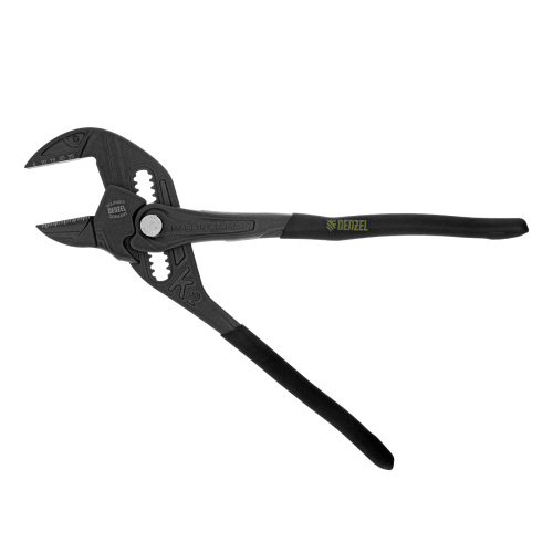 Клещи переставные, кнопочный механизм, обливные рукоятки, сантехнические, 250 мм Denzel по ценам производителя в Уфе с доставкой по всей России