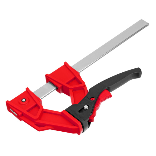 Струбцина реечная быстрозажимная, усиленная, пластиковый корпус рычажно-храповой механизм, 200 х 100 х 351 мм, штанга 5 х 22 мм Matrix по ценам производителя в Уфе с доставкой по всей России