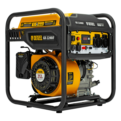 Генератор инверторный GK-2200iF, 2,2 кВт, 230 В, ручной старт DENZEL по ценам производителя в Уфе с доставкой по всей России