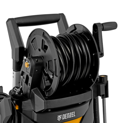 Моечная машина высокого давления R-210iD, 2600 Вт, 210 бар, 8.0 л/мин, асинхронный двигатель, барабан Denzel по ценам производителя в Уфе с доставкой по всей России