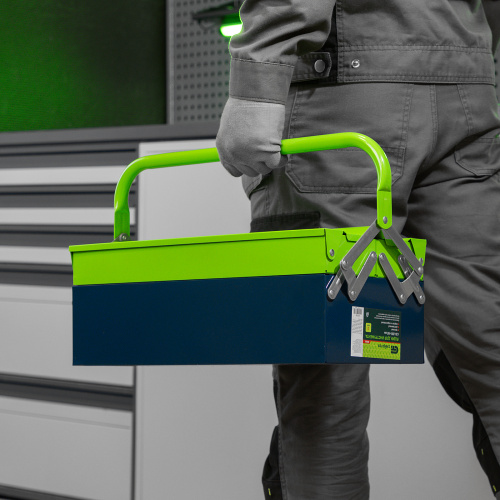 Ящик для инструмента, 430 х 200 х 160 мм, три секции, металлический Сибртех по ценам производителя в Уфе с доставкой по всей России