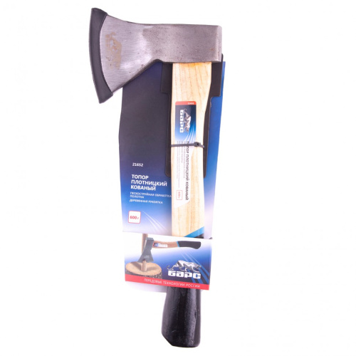 Топор плотницкий, кованый, деревянная рукоятка, 600 г, пескоструйное покрытие полотна Барс по ценам производителя в Уфе с доставкой по всей России