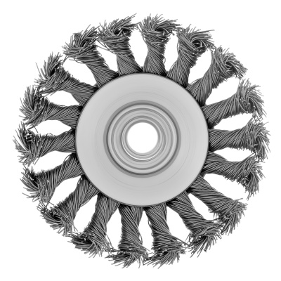 Щетка для УШМ, 100 мм, М14, "тарелка", крученая металлическая проволока Сибртех по ценам производителя в Уфе с доставкой по всей России