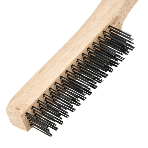 Щетка зачистная четырехрядная, закаленная прямая проволока с деревянной ручкой Сибртех по ценам производителя в Уфе с доставкой по всей России