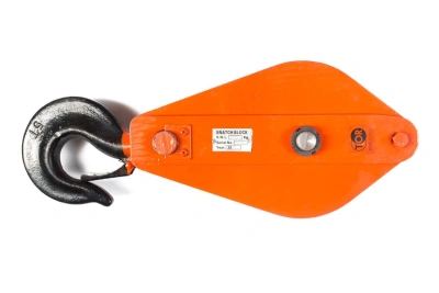 Блок монтажный однорольный с  крюком TOR 5 т с откидной щекой