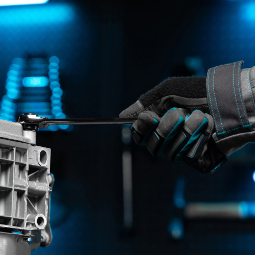 Набор ключей накидных с трещоткой, 8-19 мм, 2 шт, многоразмерные, реверсивные, CrV Gross по ценам производителя в Уфе с доставкой по всей России