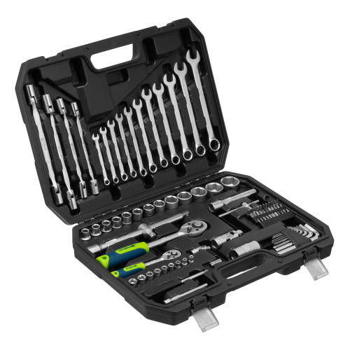 Набор инструментов, 1/2", 1/4", пластиковый кейс 89 предметов Сибртех по ценам производителя в Уфе с доставкой по всей России