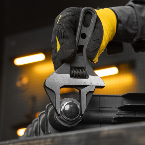 Ключ разводной 185 мм, CrV, кованый, укороченная рукоятка Denzel по ценам производителя в Уфе с доставкой по всей России