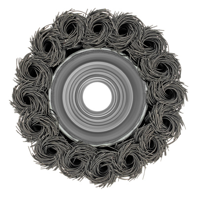 Щетка для УШМ, 65 мм, М14, "чашка", крученая проволока 0.35 мм Matrix по ценам производителя в Уфе с доставкой по всей России