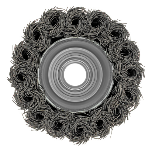 Щетка для УШМ, 65 мм, М14, "чашка", крученая проволока 0.35 мм Matrix по ценам производителя в Уфе с доставкой по всей России