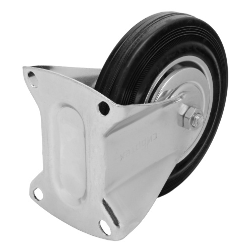 Колесо неповоротное D 160 мм, крепление  платформенное Сибртех по ценам производителя в Уфе с доставкой по всей России