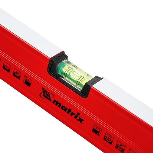 Уровень алюминиевый магнитный, 2000 мм, фрезерованный, 3 глазка (1 зеркальный) усиленный Matrix по ценам производителя в Уфе с доставкой по всей России