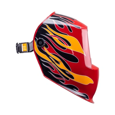 Маска сварщика КОРУНД-2 "огонь" (ф-р 7100V, пр-во FoxWeld/КНР),без коробки по ценам производителя в Уфе с доставкой по всей России