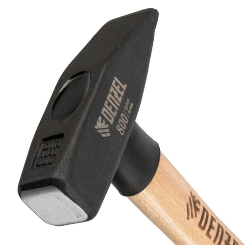 Молоток слесарный, 800 г, кованый квадратный боек, буковая рукоятка Denzel по ценам производителя в Уфе с доставкой по всей России