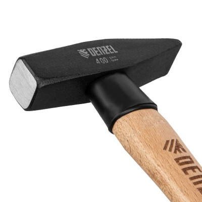Молоток слесарный, 400 г, кованый квадратный боек, буковая рукоятка Denzel по ценам производителя в Уфе с доставкой по всей России